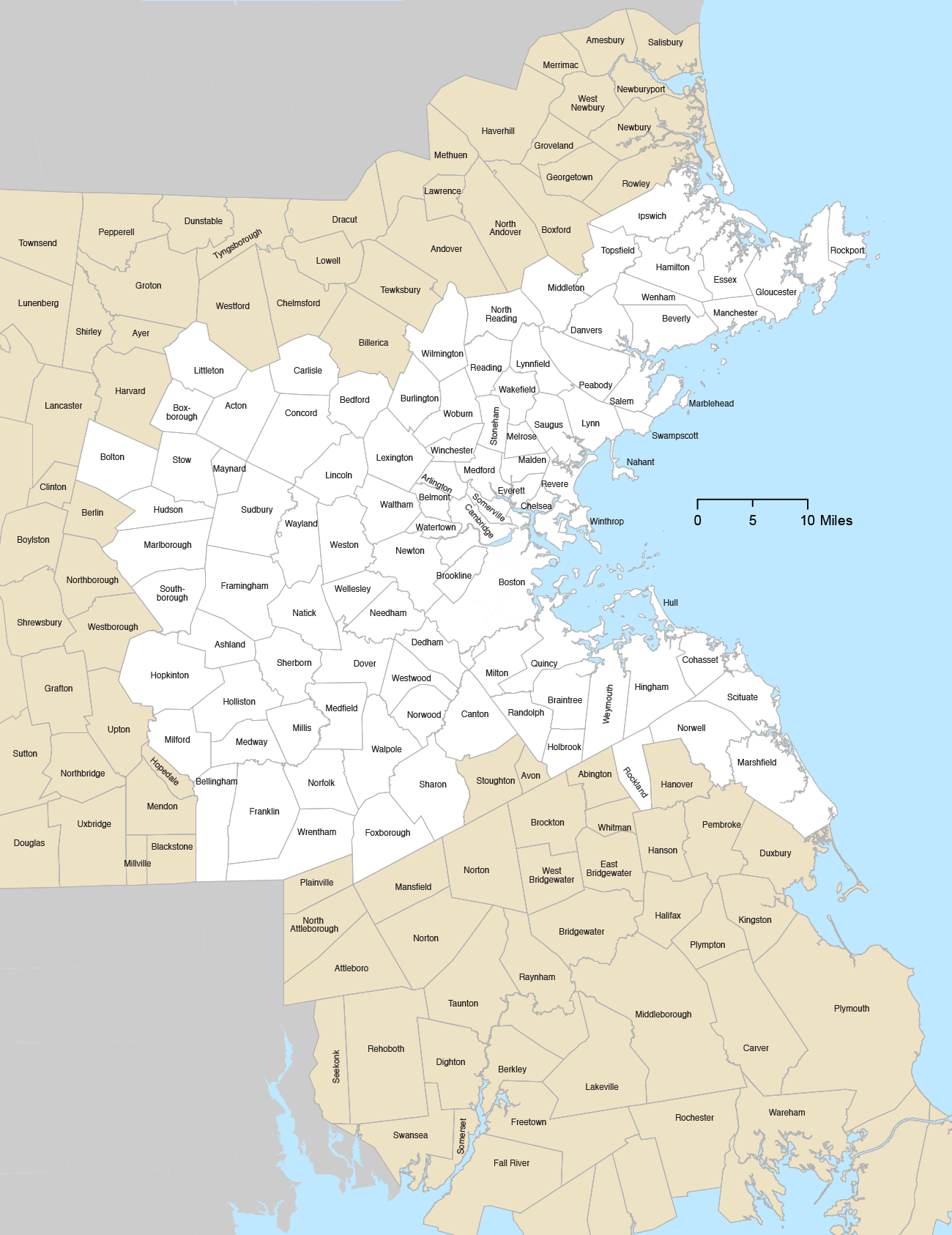 Figure 2-1 is a map of the Boston Region MPO Area.