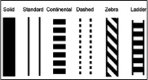 2. Crosswalk marking patterns (diagram)