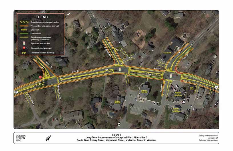 Figure 9: Long-Term Improvements Conceptual Plan: Alternative 3
This figure shows a plan view of the proposed modifications that are part of Alternative 3.
