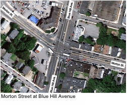 Morton Street at Blue Hill Avenue 